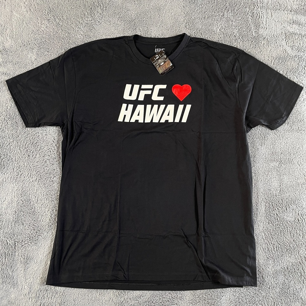 UFC Hawaii "I Love Hawaii" Shirt Mens 3XL Charity Tee Black Short Sleeve NEW